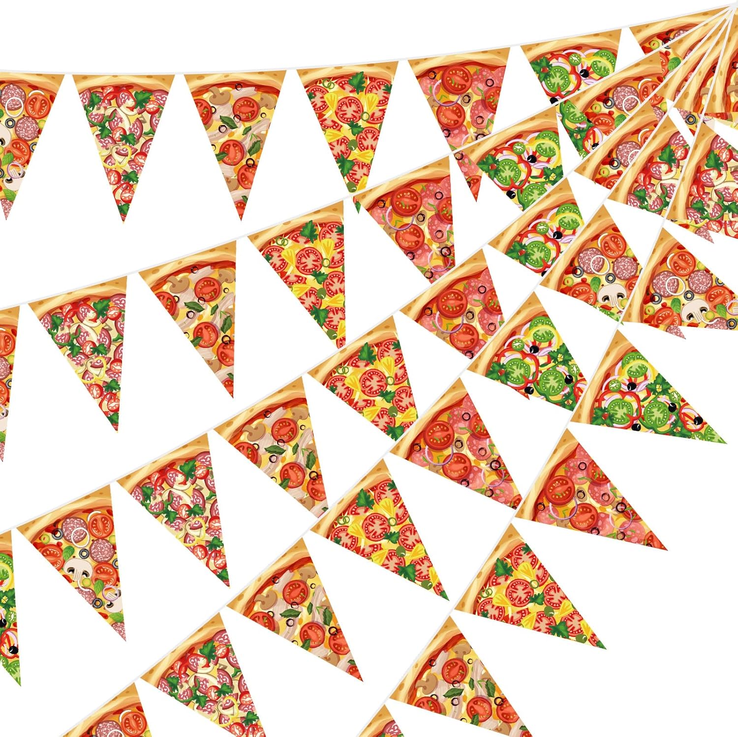Party Games Night - Bandeira de Pizza para Festa, Decorações